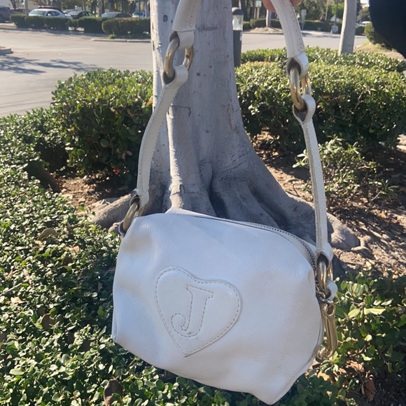 Vintage Juicy Couture Y2K White Leather Mini bag Cube barrel bag BARBIE - Picture 4 of 17